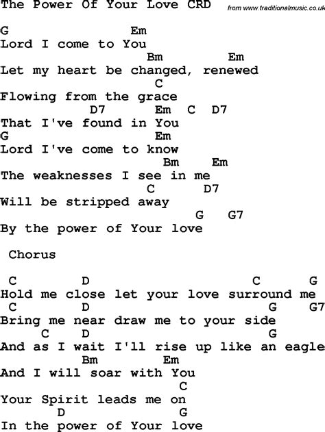 Hold me close let your love surround me bring me near draw me to your side. Christian Childrens Song: The Power Of Your Love Lyrics ...