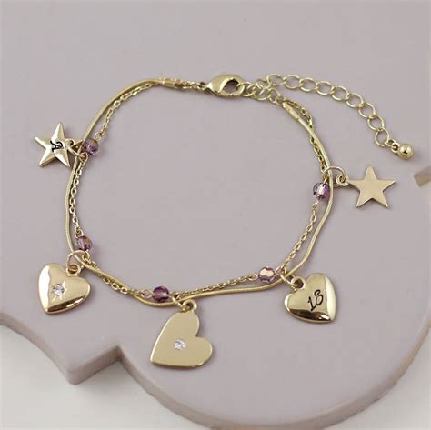Personalised Delicate Charm Bracelet By Jands Jewellery