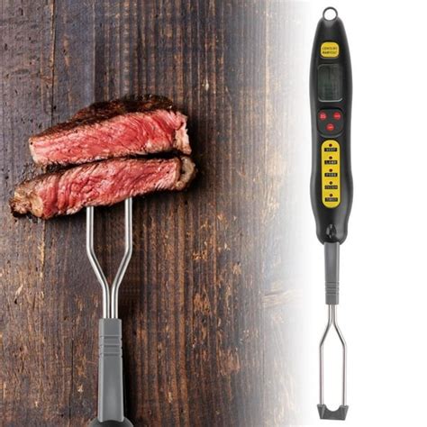 Mgaxyff 1pc Instant Reading Digital Bbq Meat Thermometer Fork Kitchen