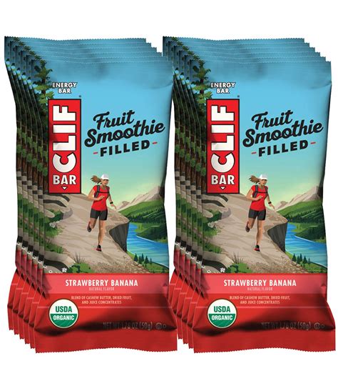 Clif Bar Fruit Smoothie Filled Energy Bar 12 Pack At