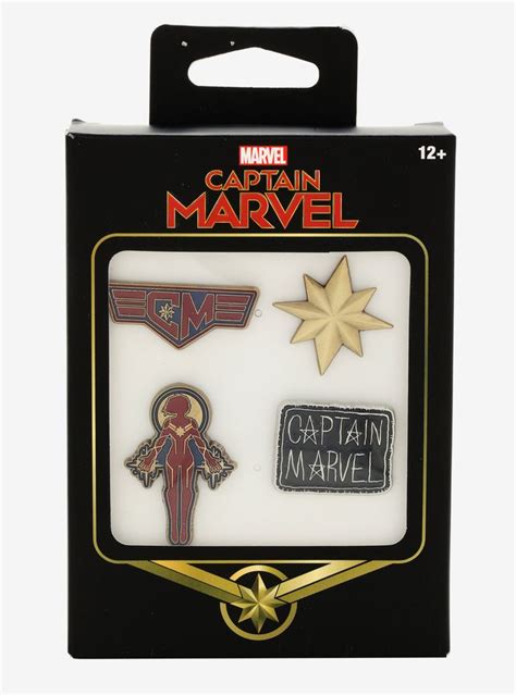 Marvel Captain Marvel Enamel Pin Set Captain Marvel Marvel Enamel Pins