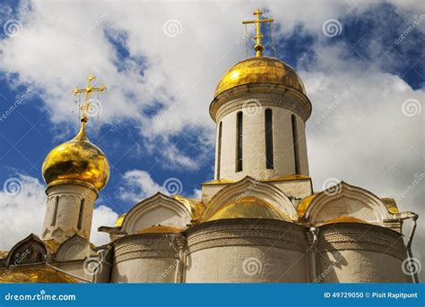 Trinity Cathedral In The Trinity Lavra Of St Sergius Stock Photo