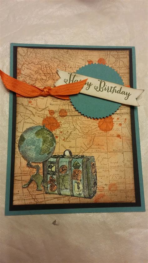 Stamp With Stef And Julie Travel Themed Birthday Card
