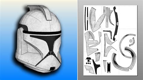 Clone Trooper Phase 1 Helmet Templates Foam Etsy