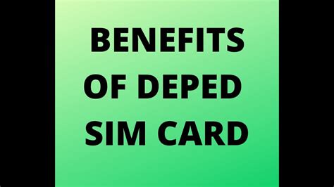 Benefits Deped Sim Card L How To Activate L Smart Gigalife Youtube