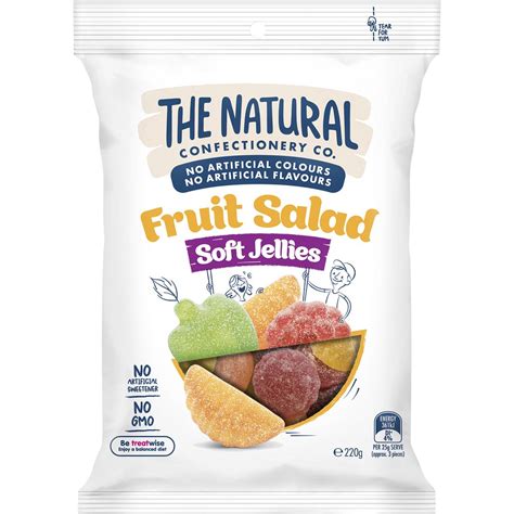 The Natural Confectionery Co Fruit Salad Soft Jellies Lollies 220g