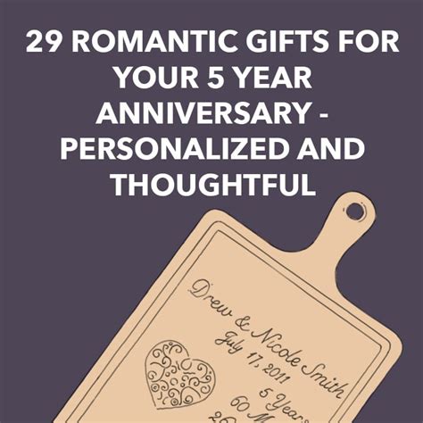5 year anniversary gift for boyfriend. 29 Romantic Gifts for Your 5 Year Anniversary ...