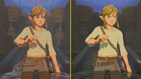 The Legend Of Zelda Breath Of The Wild Wii U Vs Switch Gameplay