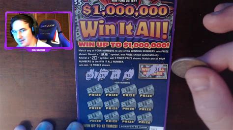40 scratchers free to play: 55$ on the New York "1,000,000 Win It All!" scratch off ...