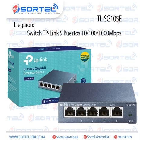 Switch Gigabit Tp Link Tl Sg105e 5 Puertos A 101001000 Mbps