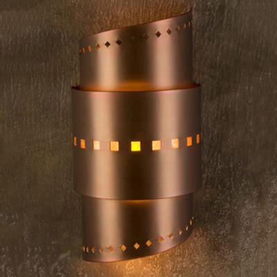 Angled Punched Metal Wall Sconces Southwestern Lighting Store