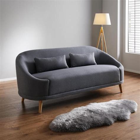 Design sofa mit großem ottomane. Dreisitzer Sofa in Dunkelgrau 'Jannike' von Mömax für 399 € ansehen!