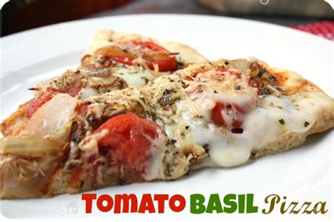 homemade pizza tomato basil style