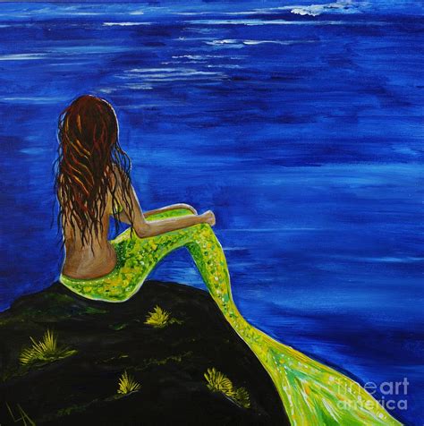 Breathtaking Mermaid Painting By Leslie Allen