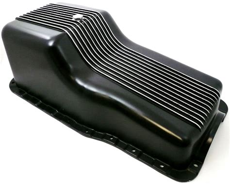 Oil Pan Finned Sb Ford Alum Black Racing Power Company