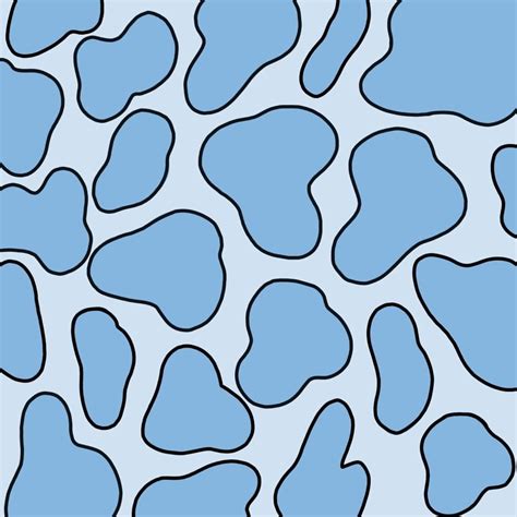 Download Pastel Blue Aesthetic Cow Print Wallpaper