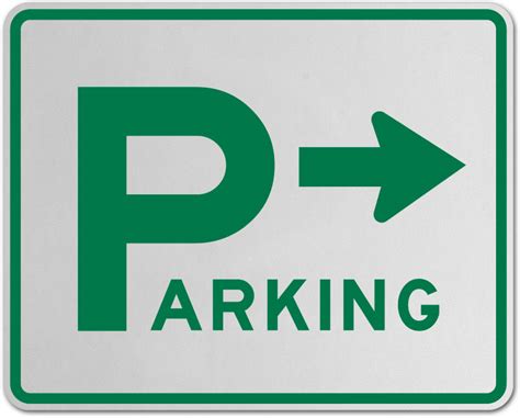 Parking Area Sign Right Arrow Save 10 Instantly