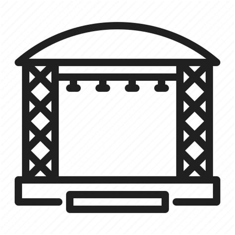 Construction Festival Stage Staging Icon