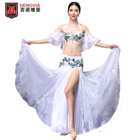 Sexy Women Performance Belly Dance Costumes 2pcs Bra And Skirt Oriental Belly Dance Costume Set