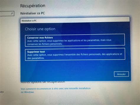 Impossible de Réinitialiser mon Windows à l’état d’usine - Windows - Le ...