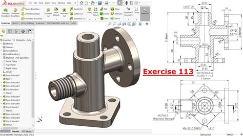 Solidworks Tutorial For Beginners Exercise 113 Youtube
