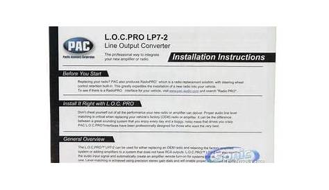 PAC LP7-2 L.O.C.PRO Series 2-Channel Line Output Converter with Remote