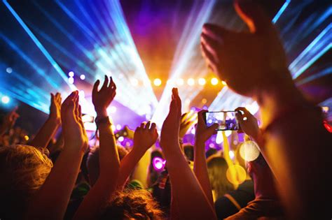 Cheering Crowd At A Concert Stock Photo Download Image Now Istock