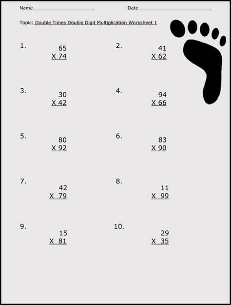 Printable Multiplication Worksheets for Practice (Grade 4-6)