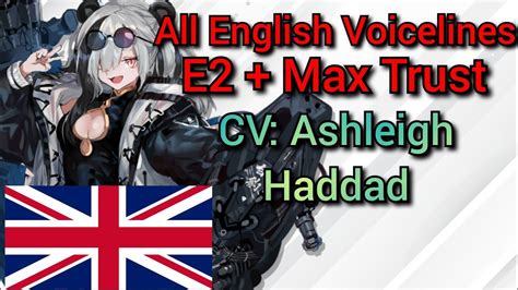 All Feater English Voicelines E2 Max Trust Arknights Youtube