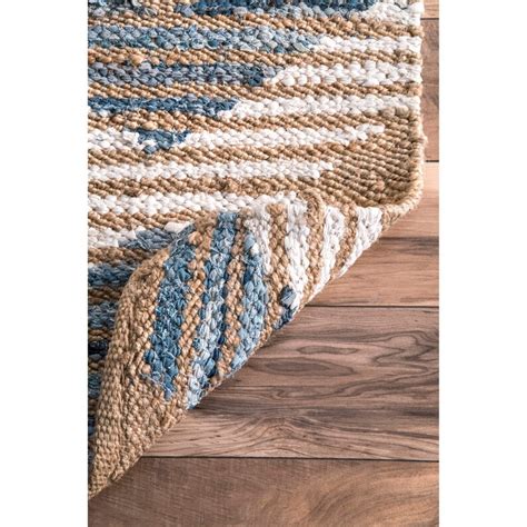 Hand Braided Bohemian Colorful Cotton And Jute Mix Area Rug Etsy