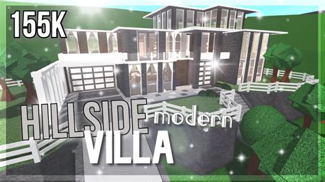 Roblox Bloxburg Hillside Modern Villa 155k House Build Youtube
