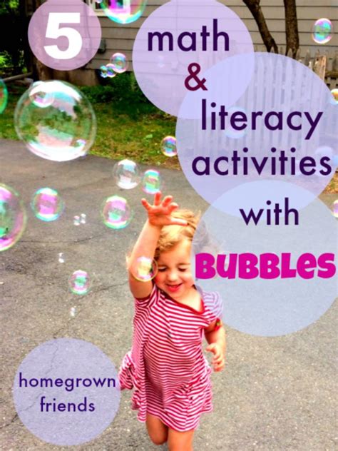 5 Math And Literacy Activities With Bubbles Homegrown Friends