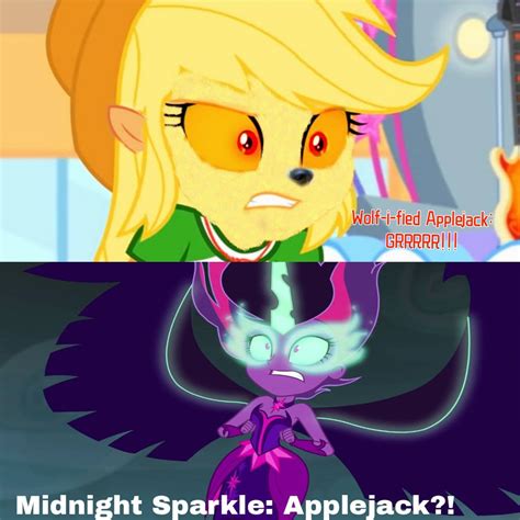 Wolf I Fied Applejack Is Angry At Midnight Sparkle By Marvelous554 On
