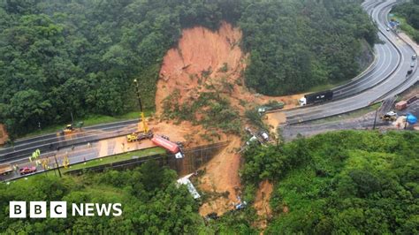 Deadly Landslide Engulfs Motorway In Brazil Bbc News