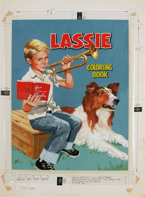1960 Lassie Coloring Book Original Artwork