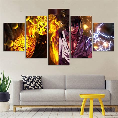 Hd Printed Canvas Picture Wall Art 5 Pieces Animation Characters Naruto