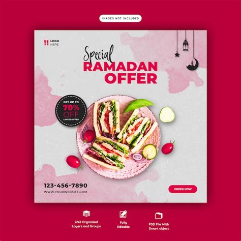 Premium Psd Special Ramadan Food Banner Template