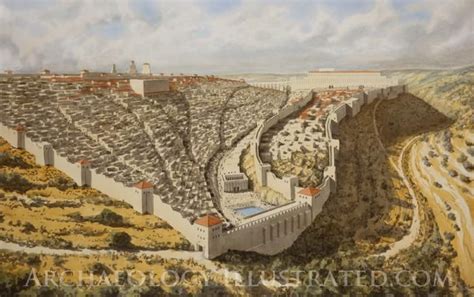 Jerusalem In The 1st Century Ad Looking North 고대 역사 캐리커처 기독교