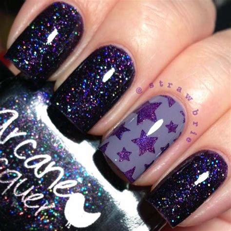 27 Star Nails Art Ideas For Your Brilliant Look Nails Purple Nail