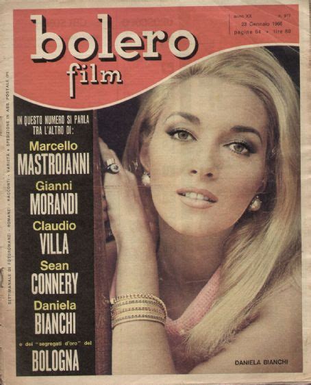 Daniela Bianchi Bolero Film Magazine 23 January 1966 Cover Photo Italy