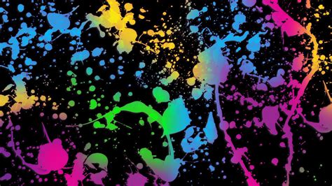 Multicolor Rainbow Splatter Pattern Hd Background Painting Wallpaper