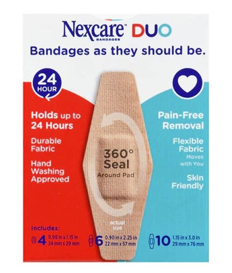 Nexcare Duo Bandage Assorted 20ct
