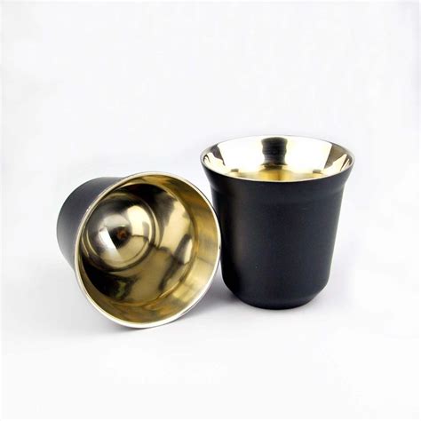 Discount 80ml Double Wall Stainless Steel Espresso Cup Insulation