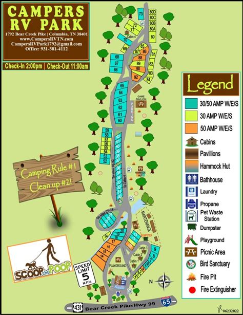 Campers Rv Campground Map Campers Rv Park