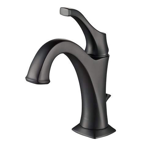 Matte black copper bathroom basin 3 hole creativity faucet deck mount mixer tap. Kraus Arlo Single Handle Basin Bathroom Faucet in Matte ...