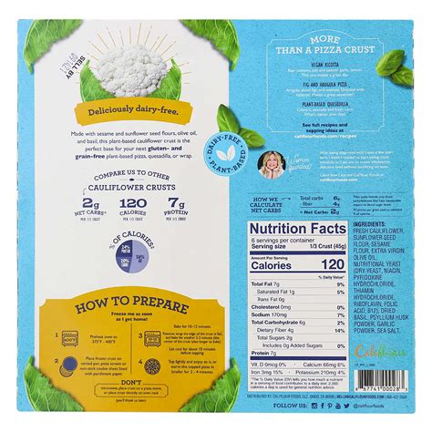Our crusts are like tasty blank canvases. Cali'flour Foods Cauliflower Pizza Crust - Plant Based ...
