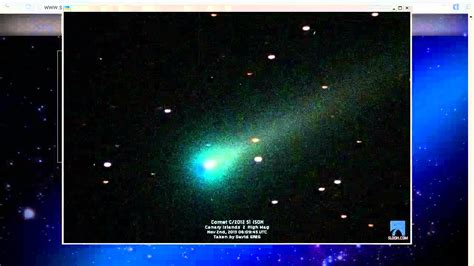 Comet Ison 3 Days Ahead Of Nasa Jpl Data Youtube