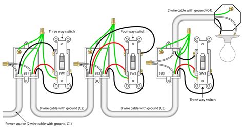 Download 4 Way Switch Wiring Diagram Multiple Lights Png Eduram