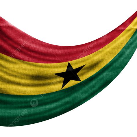 Ghana Flag Waving With Texture Ghana Africa Flag Png Transparent
