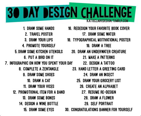 30 Day Drawing And Design Challenge